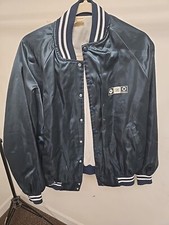 Vintage GM AC Delco Auburn Sportswear Jacket Blue Mens XL Satin Bomber Retro 116