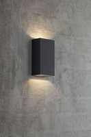 Led Wandaussenleuchte Rold Nordlux Schwarz Eckig Up- Downlight IP44 Wandleuchte