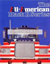Mack R Model Red White Blue Truck Vintage Magazine Ad Reproduction Print 8.5x11"