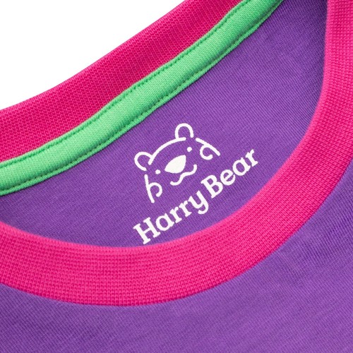 Mädchen Schlafanzug Loungewear Pyjama Set Schlafanzug 6 - 12 Jahre Lila Rosa Happy Cactus - Bild 4 von 7