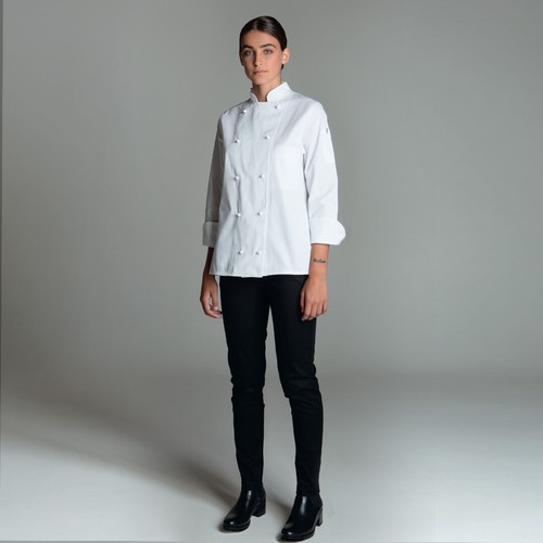 Giacca Coreana Cuoco Doppio Petto Unisex Korean Style Chef Jacket ETERNA - Picture 6 of 6