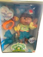 Mattel 1997 Cabbage Patch Kids Fun Bubble Baby My Magic Snorkel Doll Black Hair