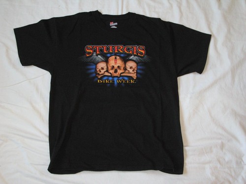 Harley Bike Week Sturgis Shirt South Dakota 3 Skulls 2005 Large - Picture 3 of 5