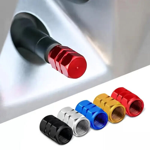 Tyre Valve Dust Caps Schrader Car Bike Motorcycle Alloy Aluminium Air Value x 4 - Picture 2 of 13
