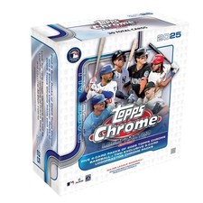 2025 Topps Chrome Baseball Factory Sealed Logofractor Mega Box MLB Trading Cards