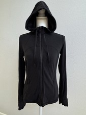 Lululemon Define Hooded Jacket Nulu Size 8 Black EUC