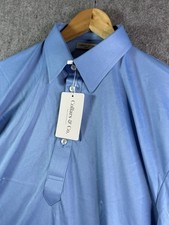 Collars Co Blue Dress Collar Polo Shirt Mens Large NWT