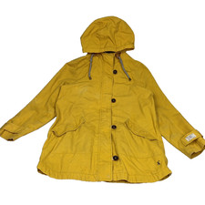 Joules Right As Rain Yellow Waterproof Breathable Rain Coat Jacket Size 12