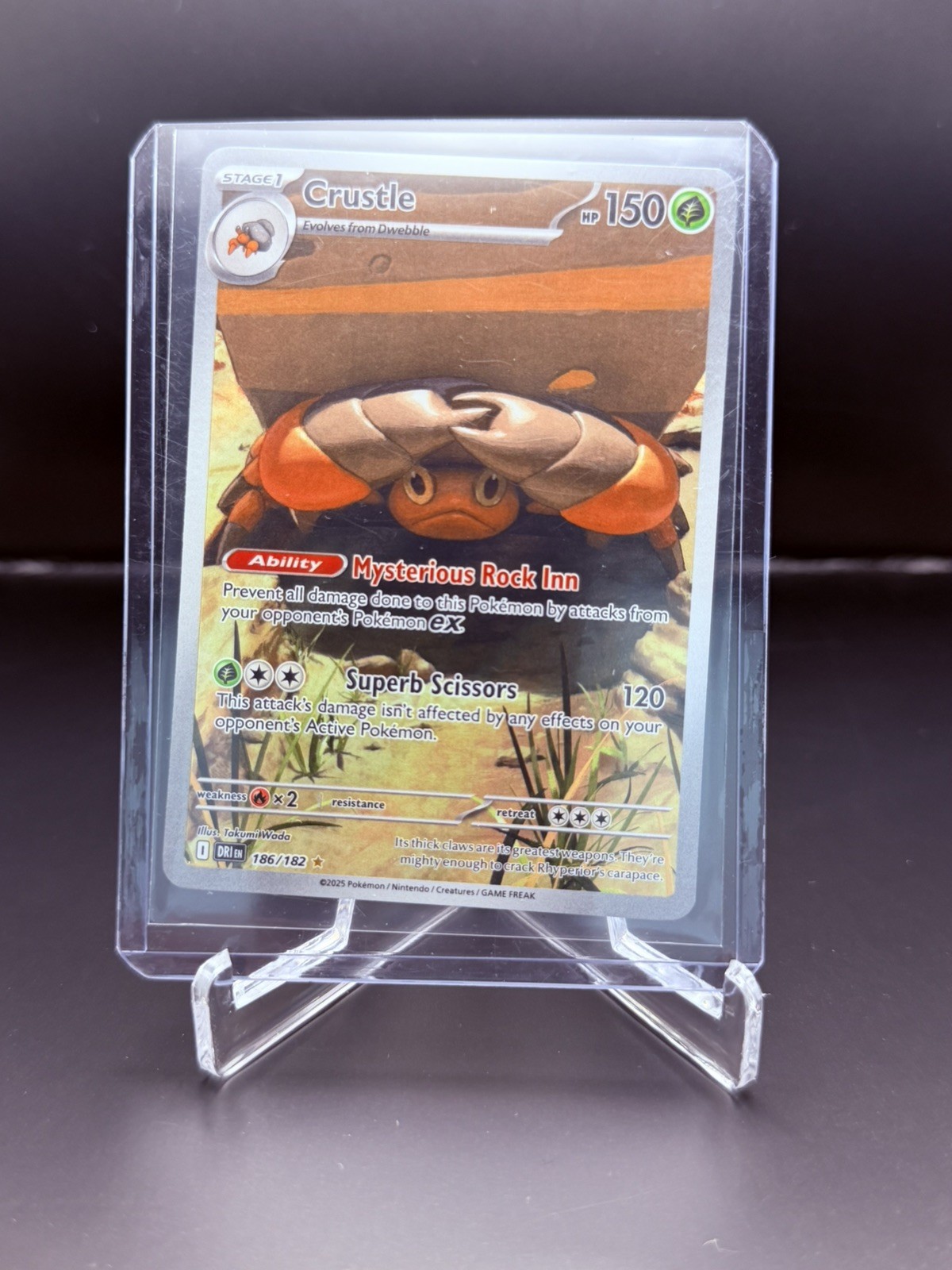 Crustle 186/182 Sv10: Destined Rivals Holo NM Pokemon