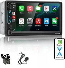Double Din Car Stereo Wireless Apple CarPlay 7"Touchscreen Bluetooth Radio USB