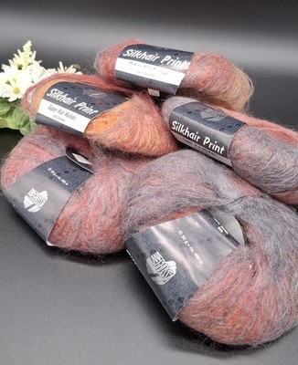 ca. 240g Lana Grossa Silkhair Print Super Kid Mohair mit Seide Fb. 314