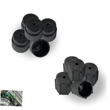10 PCS A/C Port Caps Valve Core, Sealed Heat-resistant ABS AC Repair Cap Kit, 
