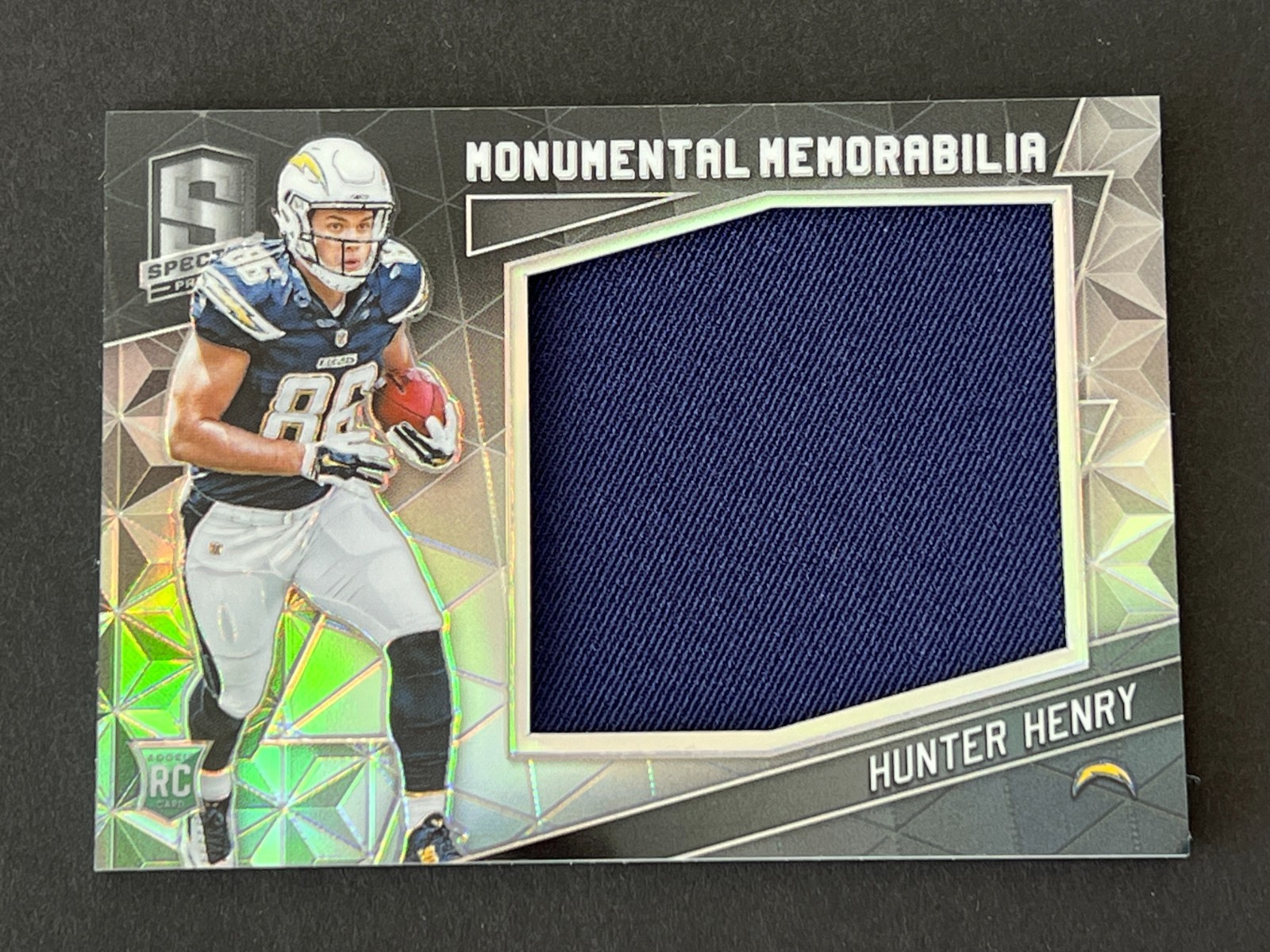 Hunter Henry 2016  Spectra Monumental Memorabilia Jersey RC #ed 170/199