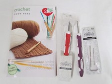 Lot Red Heart Crochet Made Easy, Yarnology Ergonomic Crochet Hooks, Needles