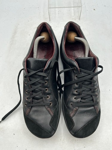 Romika Sneaker Women's Sz 9-9.5 Black Leather Lace Up Low Top Round Toe Shoes - Picture 4 of 7
