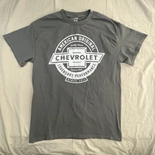 Chevrolet American Original Legendary Performance T-shirt Gray Men's Sz Medium