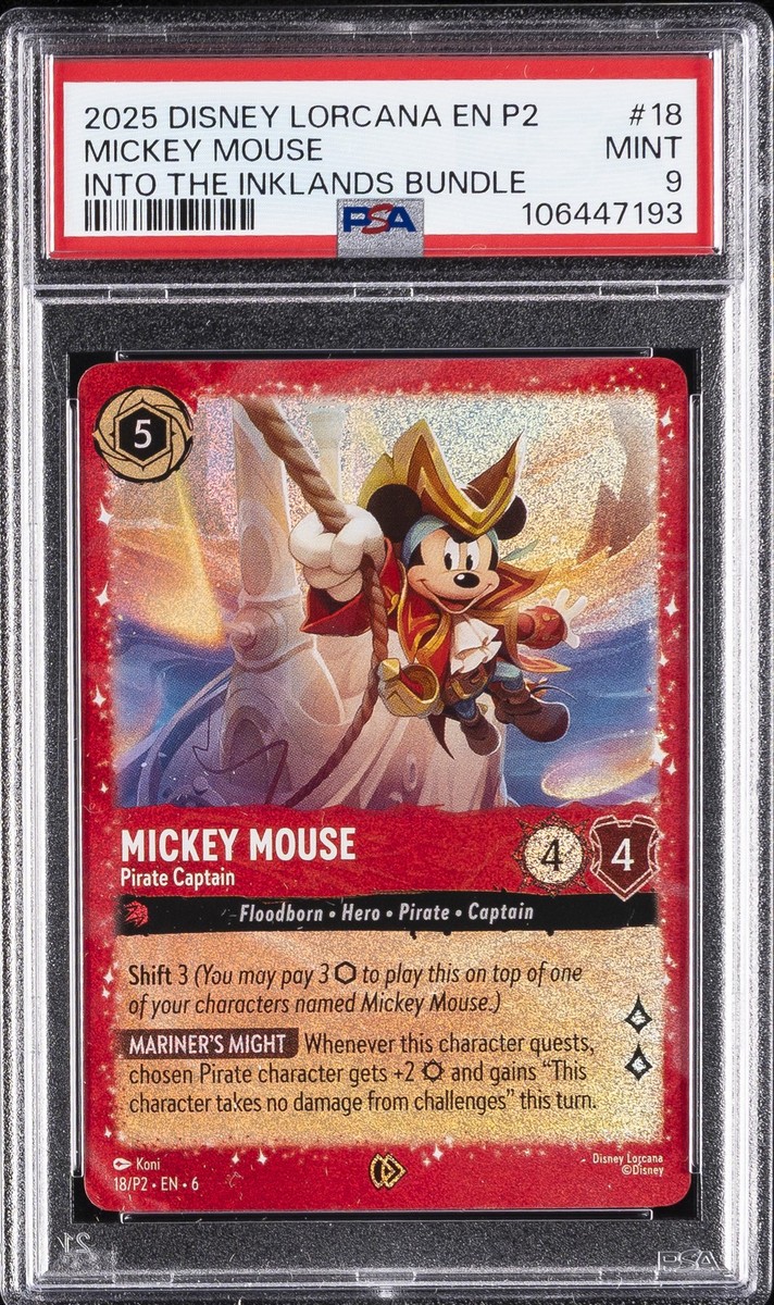 Mickey Mouse - Pirate Captain 18 Disney Lorcana Promo Cards Holo