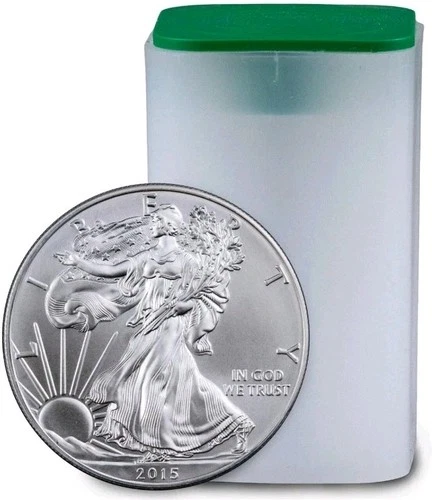 2015 Silver American Eagle Roll / 20 Troy Ounces .999 Fine / BU Bullion