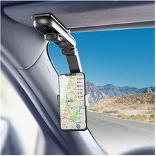 360 Rotatable Phone Holder Universal Car Mount for Sun Visor Supports iPhone 13