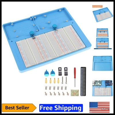Solderless Breadboard Setup: 7-in-1 Blue RAB Holder for Raspberry Pi & Arduino