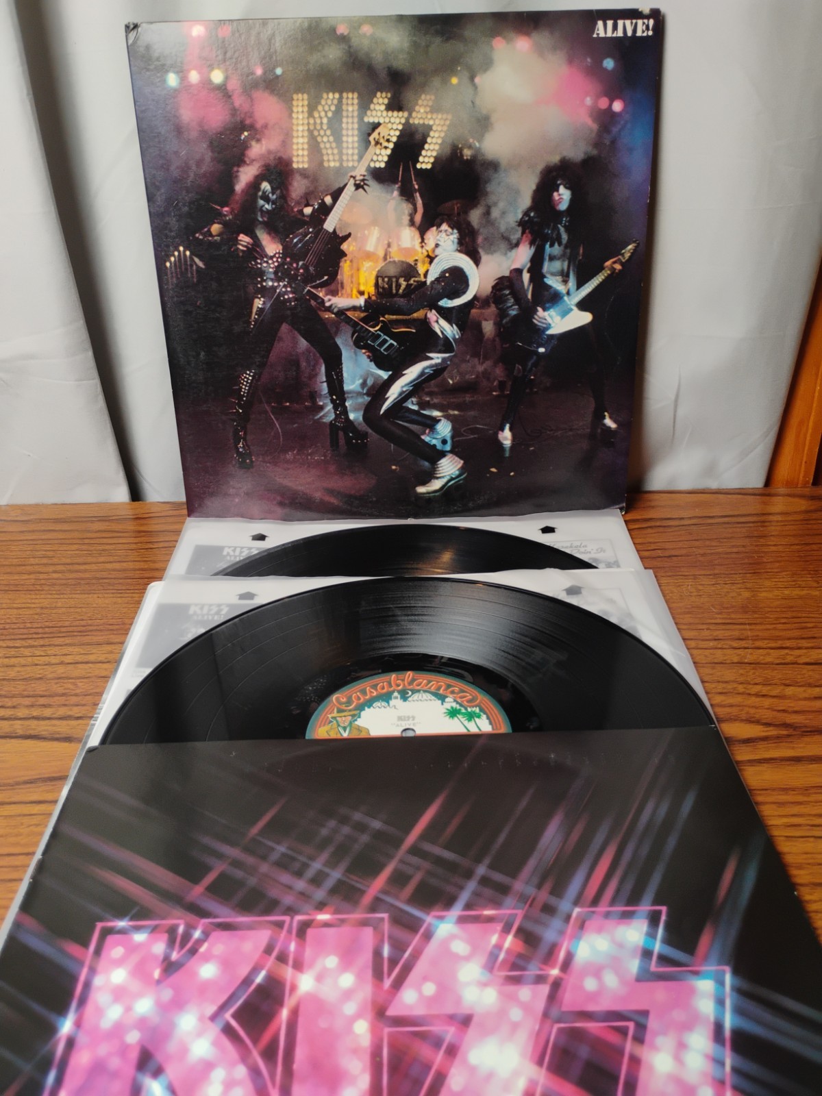 Kiss Alive 2xLP Vinyl Record RARE PROMO  w/Booklet - Ludwig/RL Master NM/VG+