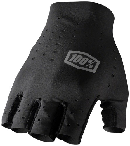 100 Percent Negro Corto Dedo de Mujer Pequeño Correa Guantes
