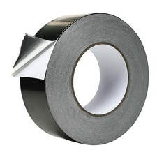 2 Inch Black Aluminum foil Duct Tape, Professional Grade Roll Adhesive Sealin...