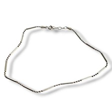 9.5" Twisted Bead Ankle Anklet Chain Real Sterling Silver 925 Stamped New