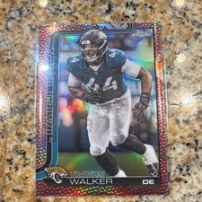 Topps 2025 Chrome Leather Refractor Travon Walker #141 Jacksonville Jaguars