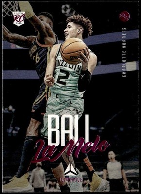 2020-21 Panini Chronicles #147 LaMelo Ball Pink Luminance Rookie E1