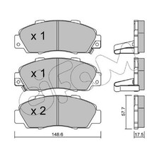 Satz Bremsbeläge Bremsklötze vorne für Honda Accord 4 CB 5 CD CE 6 CG | 98906