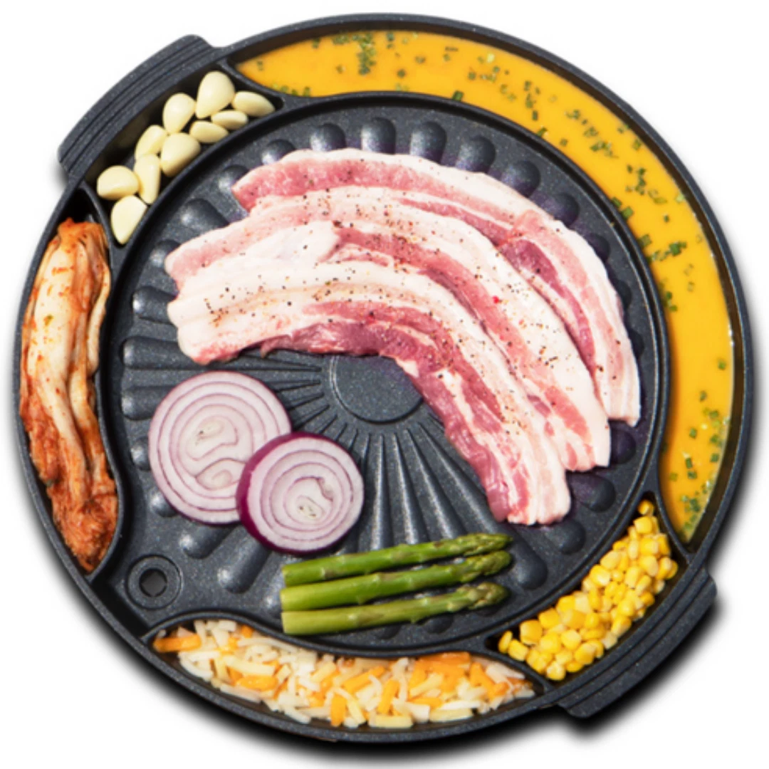 Capstone Together 37cm Multi Grill Plate 1.98 lb Non-Stick BBQ & Steamed Egg Pan