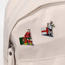 Football Star Club Brooch Pin Alloy Badge for Backpacks and Clothing Accessories