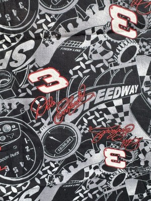 2004 Spring Industries 2 Yards Dale Earnhardt #3 Black Gray Cotton Fabric HTF