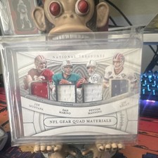 2021 Panini National Treasures NFL Gear Quad Montana/Marino/Manning/Kelly /25