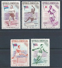Dominican Republic 1957 Sc# 474-78 set Olympic games Melbourne MNH