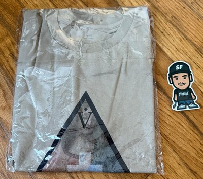 NEW BLVCK SCVLE BLACK SCALE TRIANGLE CROSS LOGO TAN KHAKI TEE SHIRT NWT SZ L