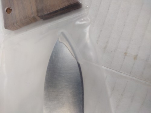 Kephart Condor Blade Blank W/Walnut Blocks Kit Fixed 4.5" Steel Full Tang Rivets - Picture 11 of 11
