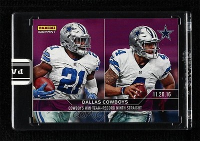 2016 Panini Instant NFL Purple 5/10 Ezekiel Elliott Dak Prescott Rookie RC 1z9