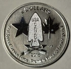 2015 - 1/2 Ozt 999 Fine Silver 2 Dollar Canada  -  With Capsule - Milk Spot