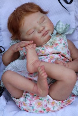 Quinlyn by Bonnie Brown & Adrie Stoete Neugeborenes Reborn Baby Puppe Mädchen schlafend