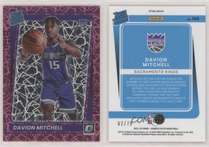 2021 Donruss Optic Rated Pink Velocity Prizm /79 Davion Mitchell #155 Rookie RC