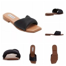 Steve Madden Ladies Limitt Leather Slide Sandal