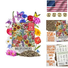 Vibrant Wildflower Seed Mix for Partial Shade - 1oz Butterfly Attractor 271.84 per gallon