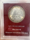 1882 P Morgan Silver Dollar $1,  Red Paramount Holder Ms65, Beautiful Toned Coin