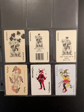 #16 - 6 Different  JOKERS   Single Swap Playing Cards -   Free Ship