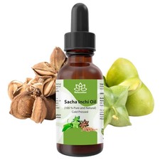 Organic Sacha Inchi Virgin Oil Cold Pressed Unrefined Amber Bottle Dropper