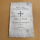 ORDER OF SERVICE MENIN GATE AUG 8 1928 BRITISH LEGION BATTLEFIELDS PILGRIMAGE|36
