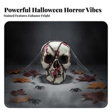 Authenticistic Skull Model Horror Theme Halloween Decoration Portable