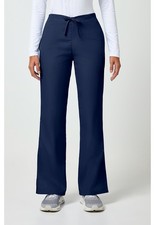 Cherokee Workwear Natural Rise Flare Leg Drawstring Pant Petite 4101P NAVW Navy